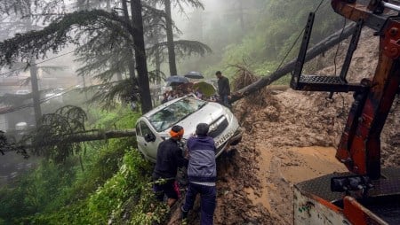 Himachal rainm, Himachal Pradesh Heavy rain, Himachal triggers landslides, Himachal landslide, Himachal landslide death toll, Himachal rain news, indian express news