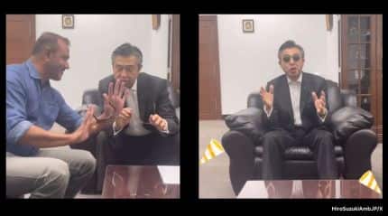 Japanese Ambassador tries to ace Rajnikant’s iconic style of wearing sunglasses
