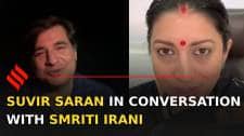 Chef Suvir Saran in conversation with Union Minister Smriti Irani